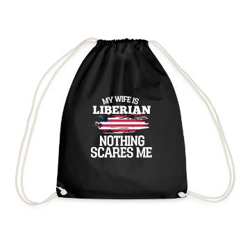 Liberia Ehefrau - Turnbeutel - Schwarz - Vorne