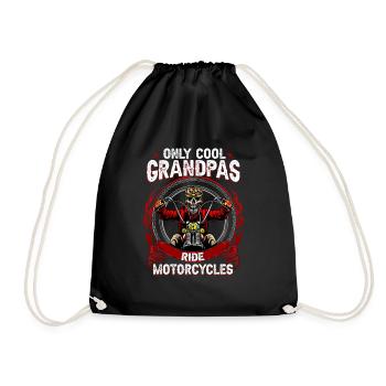 Cool Opa Biker - Turnbeutel - Schwarz - Vorne