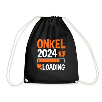Werdender Onkel 2025 - Turnbeutel - Schwarz - Vorne