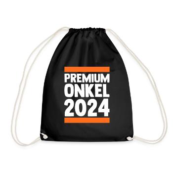 Werdender Onkel 2036 - Turnbeutel - Schwarz - Vorne