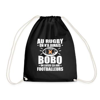 Au Rugby On N'A Jamais BOBO On Laisse ça Aux Foot - Sac de sport léger - noir - Devant