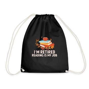 I Survived Reading Books Loves To Read Book Lover - Drawstring Bag - black - Front