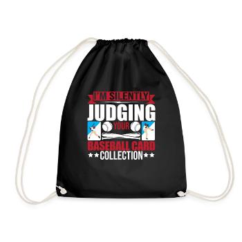 Trader Fun Juger silencieusement votre carte de baseball C - Sac de sport léger - noir - Devant