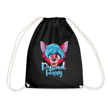 Stolzer pelziger Schwanz Ohr pelzige Person Cosplay cool - Turnbeutel - Schwarz - Vorne