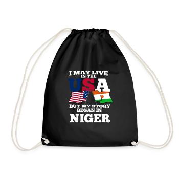 Niger - Turnbeutel - Schwarz - Vorne