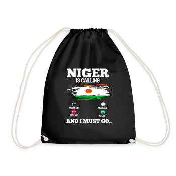 Niger - Turnbeutel - Schwarz - Vorne