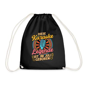 Karaoke Singen Für Lustige Karaoke Sängerin Karaok - Turnbeutel - Schwarz - Vorne