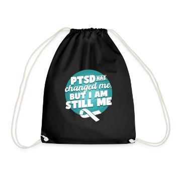 PTSD Awareness Tees - Drawstring Bag - black - Front
