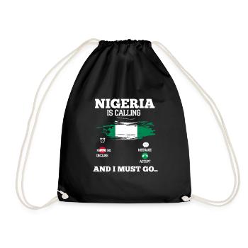 Nigeria - Turnbeutel - Schwarz - Vorne