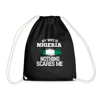 Nigeria - Turnbeutel - Schwarz - Vorne