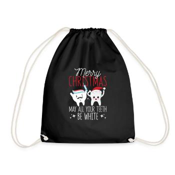 Joyeux Noël Que toutes vos dents soient blanches - Sac de sport léger - noir - Devant