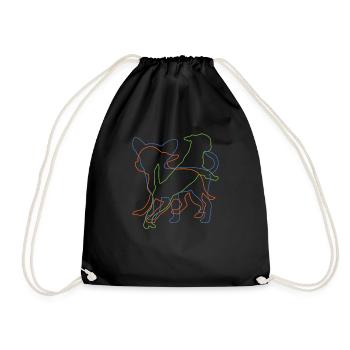 Dog Chihuahua Dog Owner Gechenkidee - Drawstring Bag - black - Front