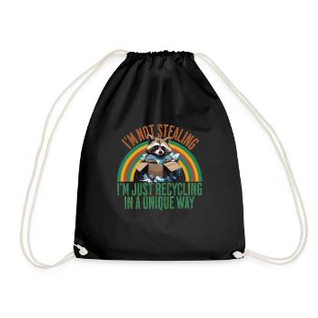 Je ne vole pas, je recycle simplement dans un - Sac de sport léger - noir - Devant