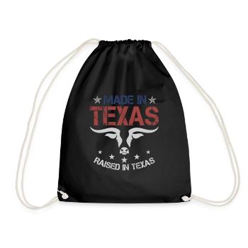 Aufgewachsener Texas-Texaner - Turnbeutel - Schwarz - Vorne