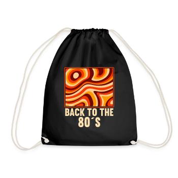 Fête à thème des années 80 Retour au costume des années 80 - Sac de sport léger - noir - Devant