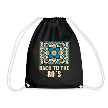 Fête à thème des années 80 Retour au costume des années 80 - Sac de sport léger - noir - Devant
