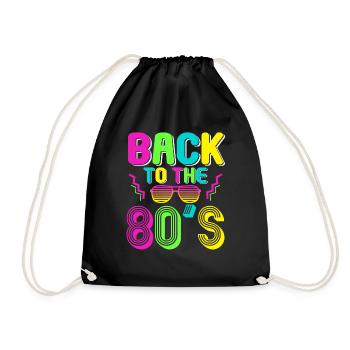 Fête à thème des années 80 Retour au costume des années 80 - Sac de sport léger - noir - Devant