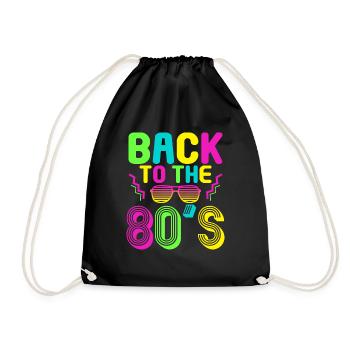 Fête à thème des années 80 Retour au costume des années 80 - Sac de sport léger - noir - Devant