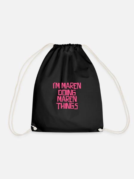 I'm Maren doing Maren things - Turnbeutel - Schwarz