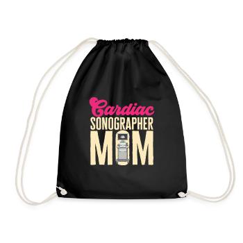 Cardiologist Medical Ultrasonography Ultrasound - Drawstring Bag - black - Front