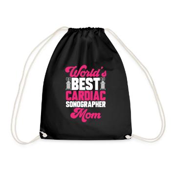 Cardiologist Medical Ultrasonography Ultrasound - Drawstring Bag - black - Front