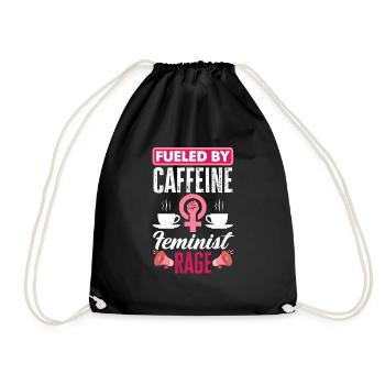 Feminismus Feministin - Turnbeutel - Schwarz - Vorne