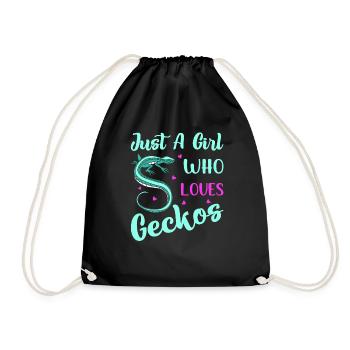 Juste une fille qui aime les geckos Reptile Lizard Lover - Sac de sport léger - noir - Devant