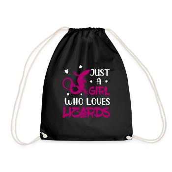 Juste une fille qui aime les lézards Reptile Lizard Lover - Sac de sport léger - noir - Devant