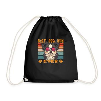 Chien Chihuahua Propriétaire de chien Gechenkidee - Sac de sport léger - noir - Devant
