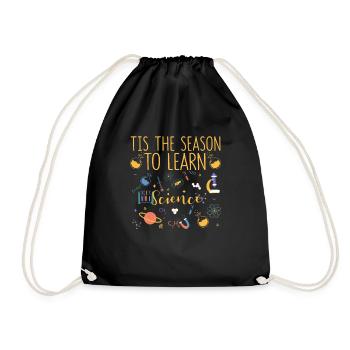 C’est la saison pour apprendre la science Noël - Sac de sport léger - noir - Devant