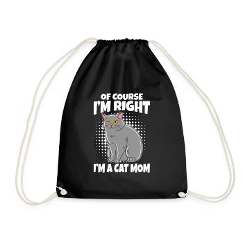 Bien sûr que j’ai raison, je suis une maman chat - Sac de sport léger - noir - Devant