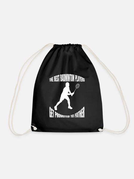 Badminton Federballfan Federball Badmintonteam - Turnbeutel - Schwarz