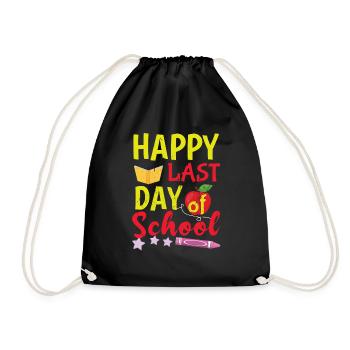 Super journée d’école Heureux Dernière classe renvoyée - Sac de sport léger - noir - Devant