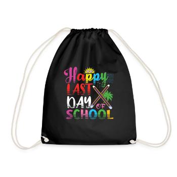 Jour De L’école Été Heureux Dernière Classe Plage - Sac de sport léger - noir - Devant