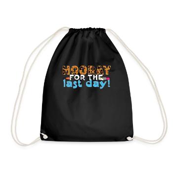 Jour de vacances de l’école Heureux dernier cours d’été - Sac de sport léger - noir - Devant