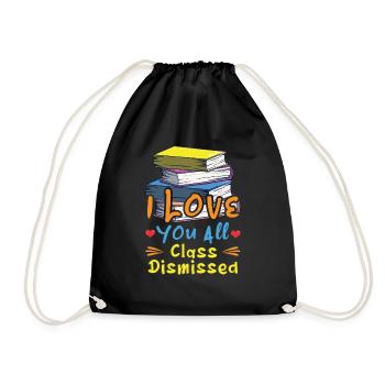 Book Happy Summer Day Of School Class Dismissed - Drawstring Bag - black - Front