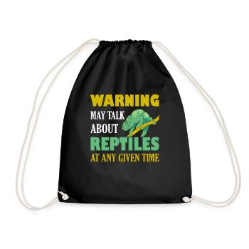 Avertissement peut parler de reptiles Lizard Lover - Sac de sport léger - noir - Devant