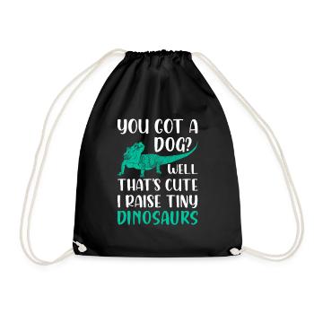 Eh bien c’est mignon j’élève de minuscules dinosaures lézard lov - Sac de sport léger - noir - Devant