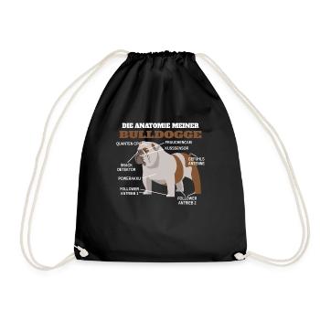 Chien Bulldog Dog Propriétaire Gechenkidee - Sac de sport léger - noir - Devant