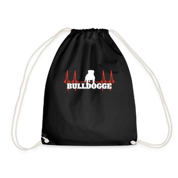 Chien Bulldog Dog Propriétaire Gechenkidee - Sac de sport léger - noir - Devant
