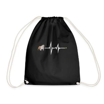 Dog Bulldog Dog Owner Gechenkidee - Drawstring Bag - black - Front