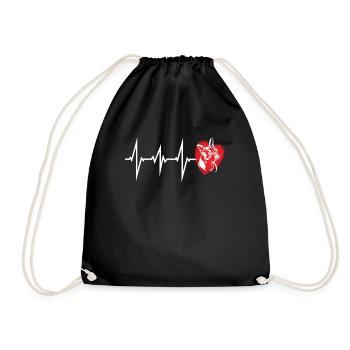 Dog Bulldog Dog Owner Gechenkidee - Drawstring Bag - black - Front