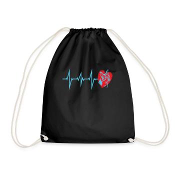 Dog Bulldog Dog Owner Gechenkidee - Drawstring Bag - black - Front
