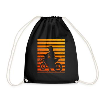 Vintage Motorbike Retro Motorcycling - Turnbeutel - Schwarz - Vorne