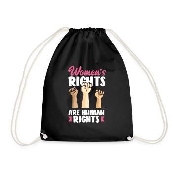 Feminismus Feministin - Turnbeutel - Schwarz - Vorne