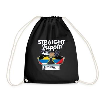 Straight Trippin' Antigua Vacation Tour Travel - Drawstring Bag - black - Front