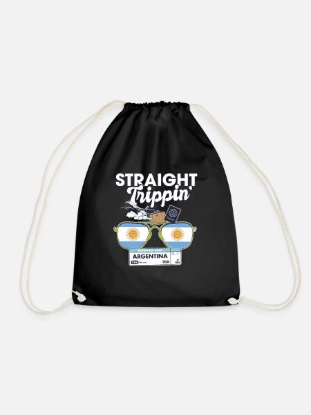 Straight Trippin' Argentina Vacation Tour Travel - Turnbeutel - Schwarz