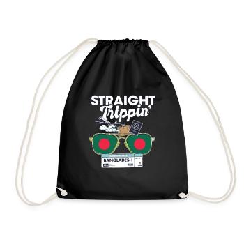 Straight Trippin' Bangladesh Vacation Tour Travel - Drawstring Bag - black - Front