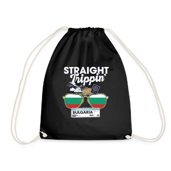 Straight Trippin' Bulgaria Vacation Tour Travel - Drawstring Bag - black - Front