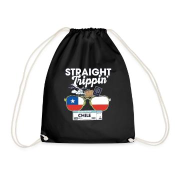 Straight Trippin' Chile Vacation Tour Travel Trip - Turnbeutel - Schwarz - Vorne